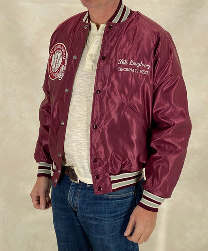 Size Med. Vintage 80s Butwin Satin Baseball Varsity Jacket – Made in USA-AJ357 Studio