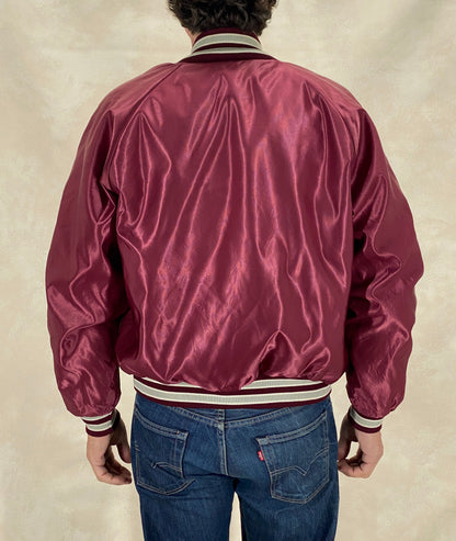 Size Med. Vintage 80s Butwin Satin Baseball Varsity Jacket – Made in USA-AJ357 Studio