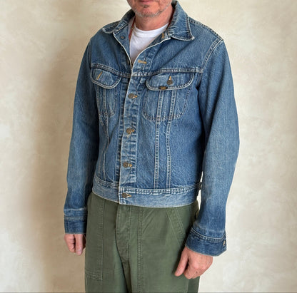 Vintage 80s Lee Denim Jacket 2 Pockets Made in Canada | Size 42US / 52EU