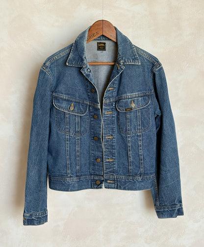 Vintage 80s Lee  Denim Jacket | 2 Pockets | Made in Canada | Size 40US / 50EU