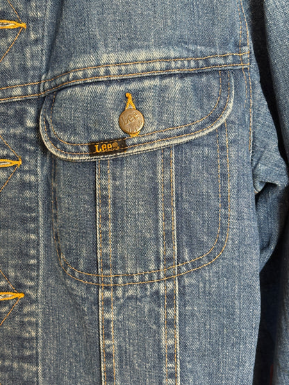 Vintage 80s Lee  Denim Jacket | 2 Pockets | Made in Canada | Size 40US / 50EU