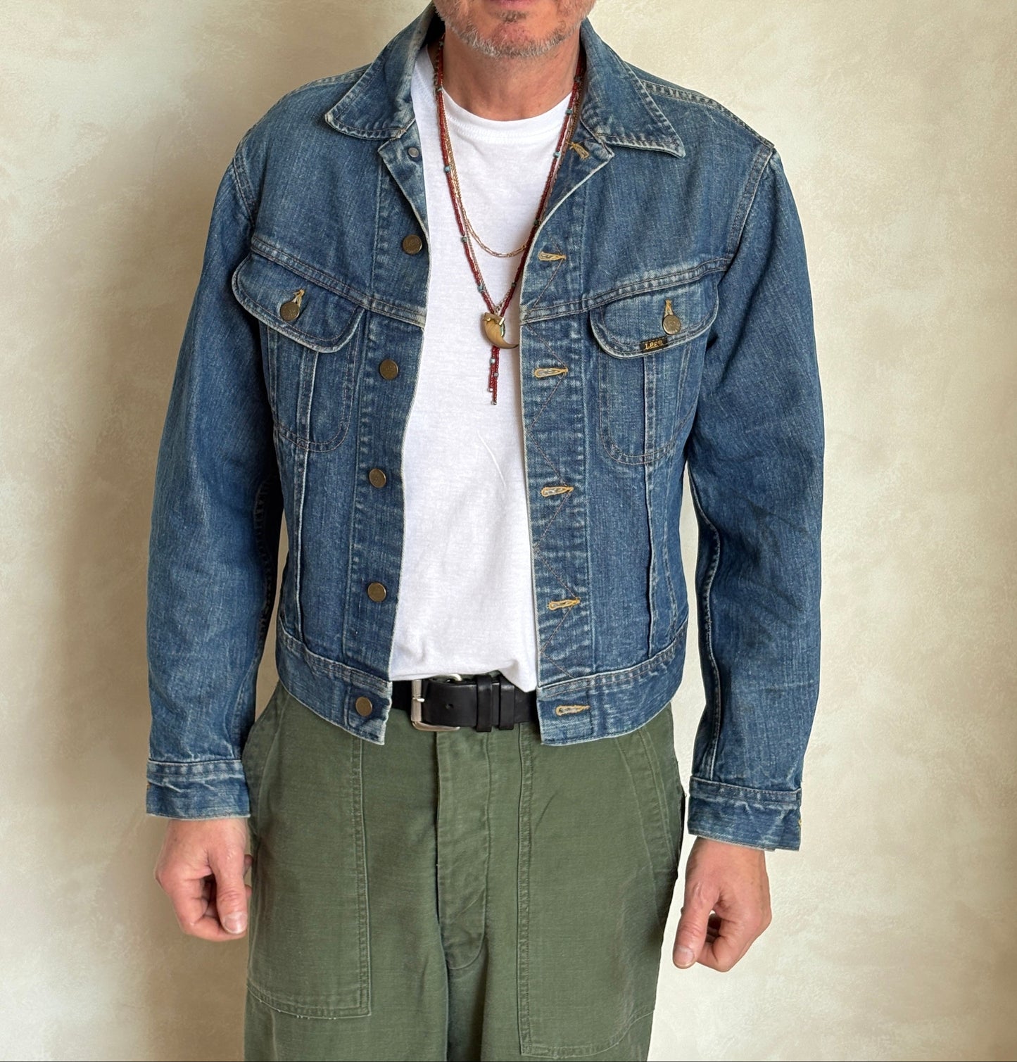 Vintage 80s Lee  Denim Jacket | 2 Pockets | Made in Canada | Size 40US / 50EU