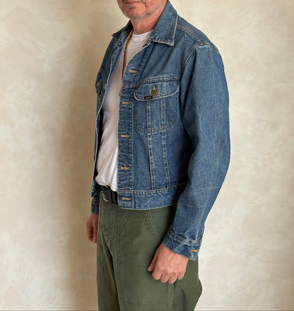 Vintage 80s Lee  Denim Jacket | 2 Pockets | Made in Canada | Size 40US / 50EU
