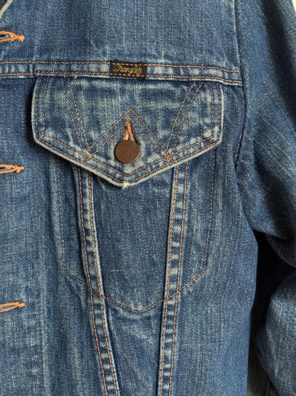Vintage 70s Wrangler Denim Jacket  2-Pocket Made in USA  Size 38US/48EU