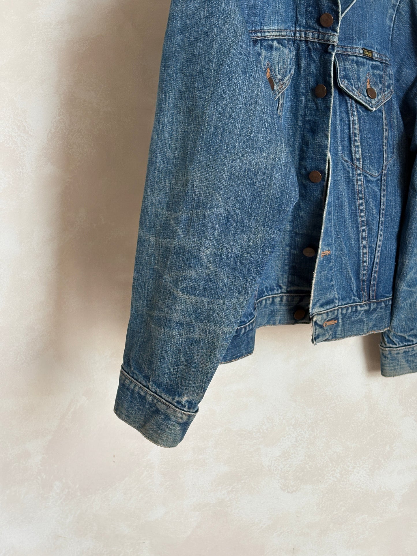 Vintage 70s Wrangler Denim Jacket  2-Pocket Made in USA  Size 38US/48EU