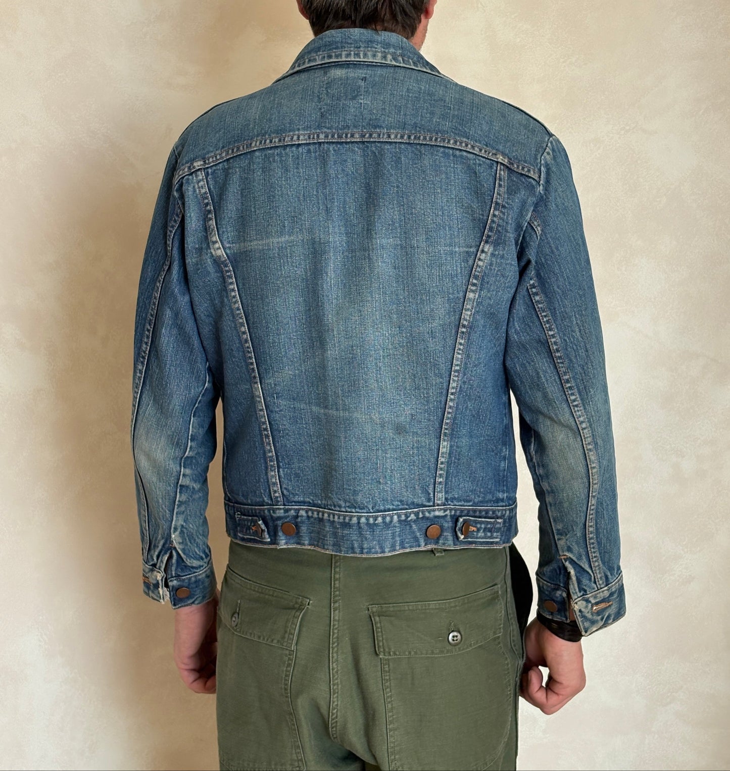 Vintage 70s Wrangler Denim Jacket  2-Pocket Made in USA  Size 38US/48EU