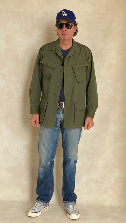 Small Reg. Authentic 1969 US Army Vintage Vietnam Jungle Jacket. Military-AJ357 Studio
