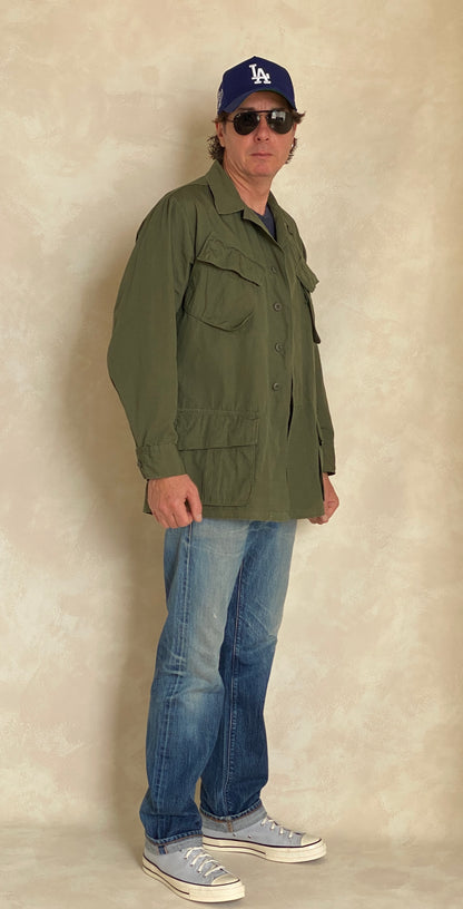 Small Reg. Authentic 1969 US Army Vintage Vietnam Jungle Jacket. Military-AJ357 Studio