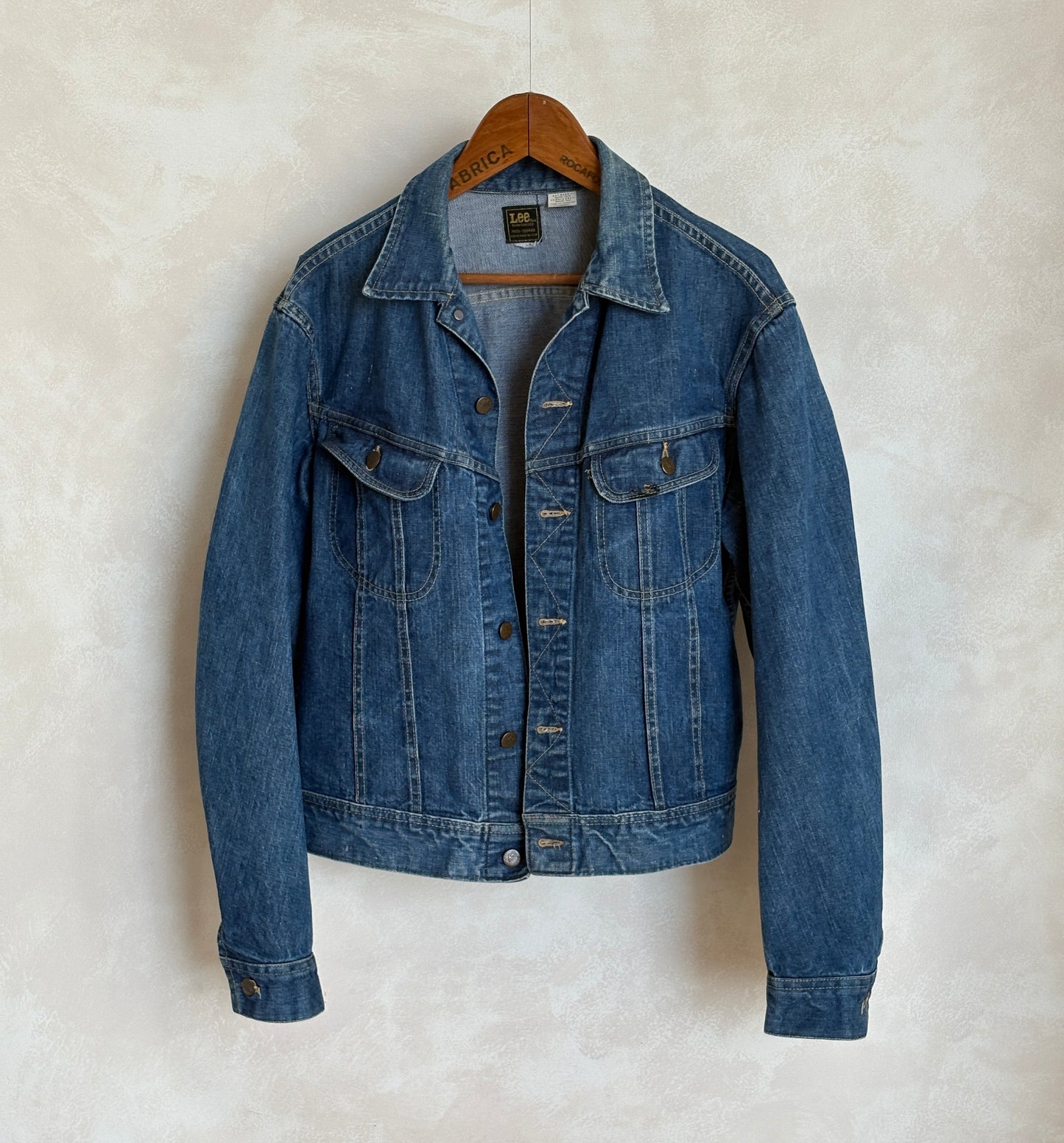 Vintage 70s Lee Union Made Denim Jacket  Made in USA  Size 44-46US / 54-56EU