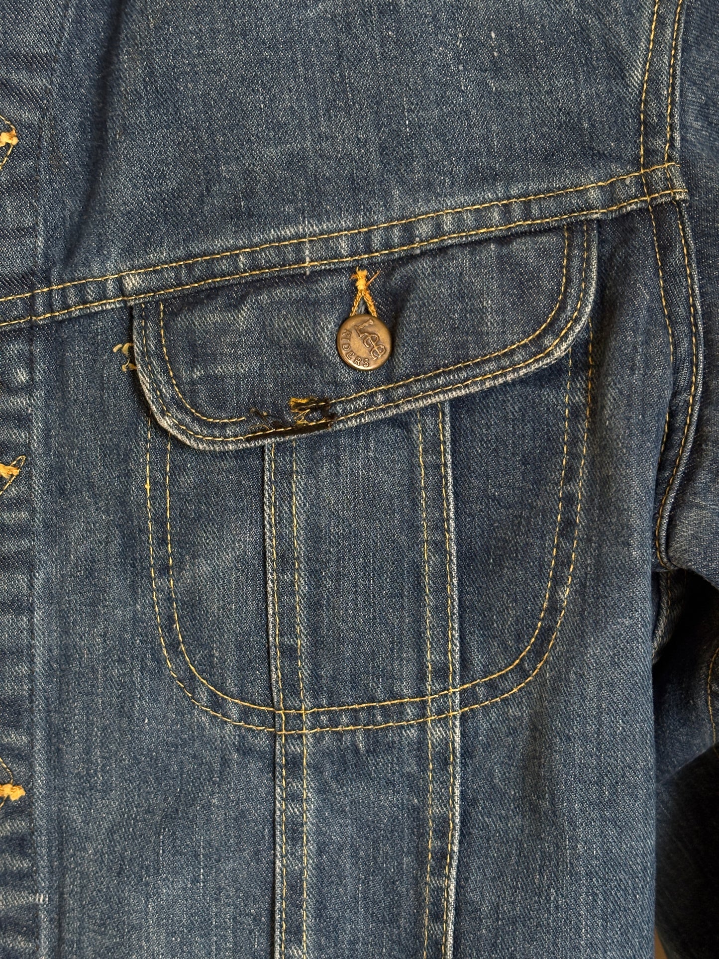 Vintage 70s Lee Union Made Denim Jacket  Made in USA  Size 44-46US / 54-56EU