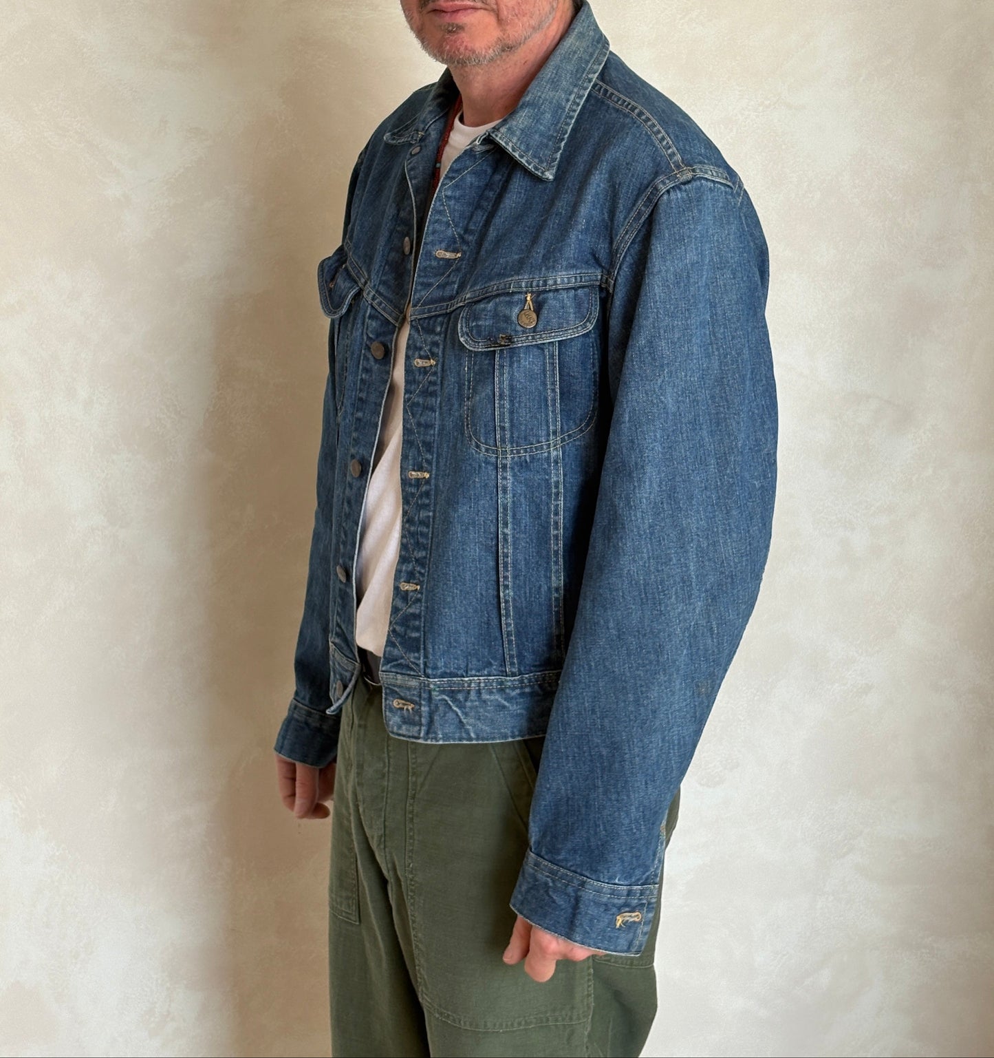 Vintage 70s Lee Union Made Denim Jacket  Made in USA  Size 44-46US / 54-56EU