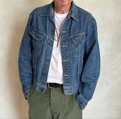 Vintage 70s Lee Union Made Denim Jacket  Made in USA  Size 44-46US / 54-56EU