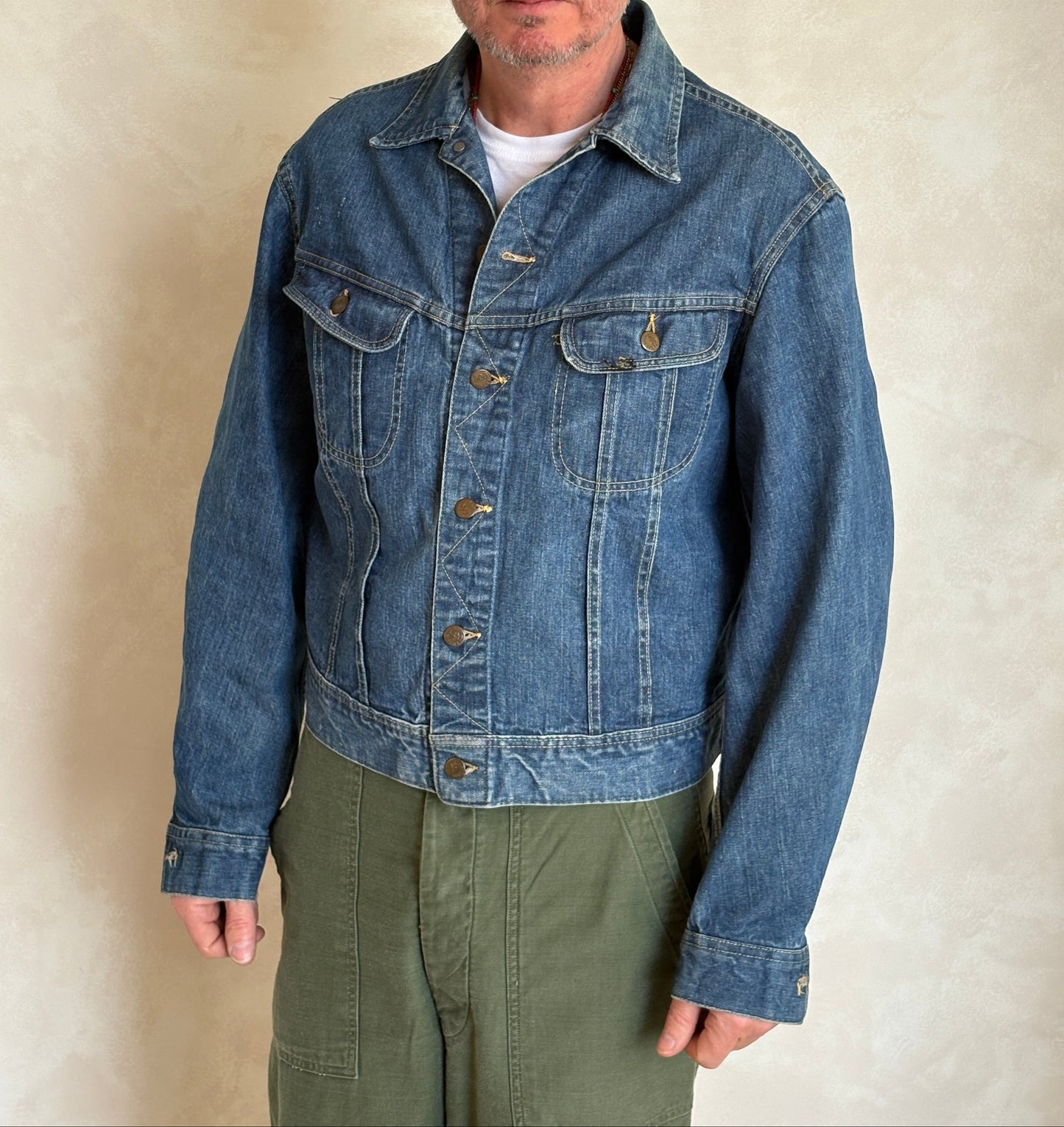 Vintage 70s Lee Union Made Denim Jacket  Made in USA  Size 44-46US / 54-56EU