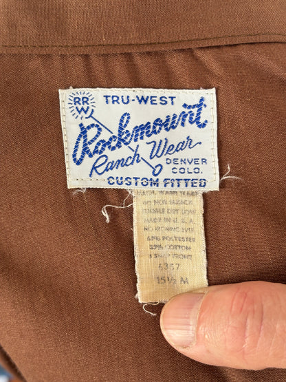 Size M. Authentic Vintage 70’s embroidered Western Shirt —-AJ357 Studio