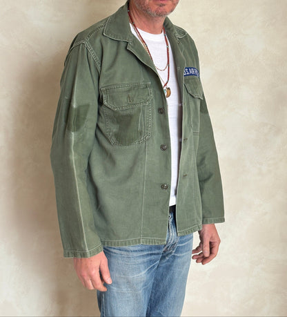 Authentic Type one 60s US Air Force OG-107 Fatigue Shirt – Vietnam War Era Small