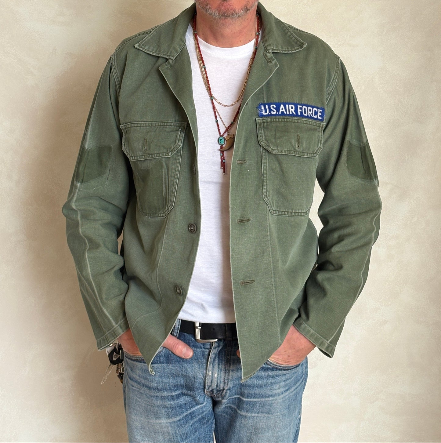Authentic Type one 60s US Air Force OG-107 Fatigue Shirt – Vietnam War Era Small