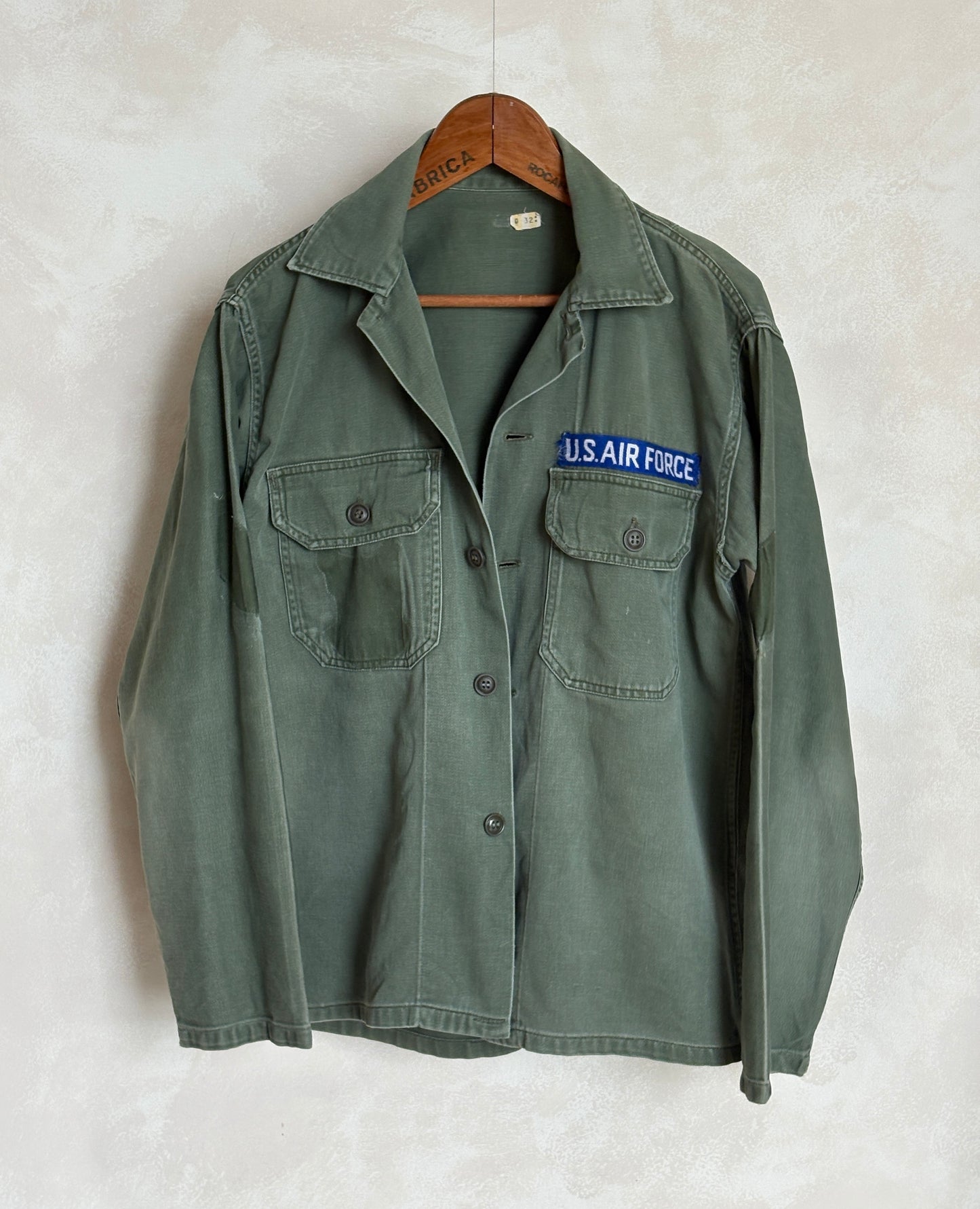 Authentic Type one 60s US Air Force OG-107 Fatigue Shirt – Vietnam War Era Small