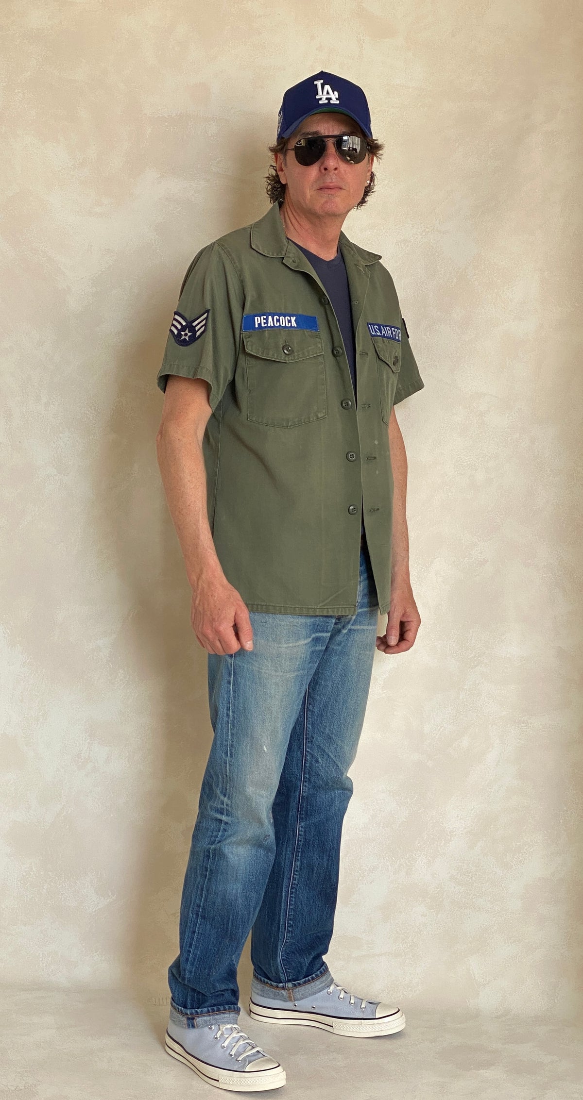 Medium Authentic Vintage 1977 US Army OG 507 Fatigue Shirt | Classic Military Style | USA Vintage BCN-AJ357 Studio