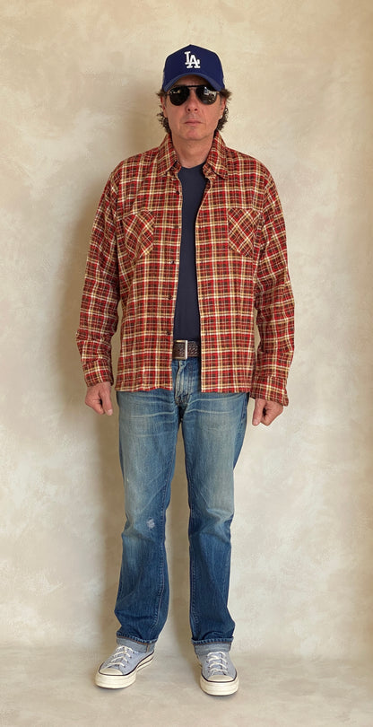 Large Vintage 90s Flannel Shirt | Classic Retro Style | USA Vintage BCN-AJ357 Studio