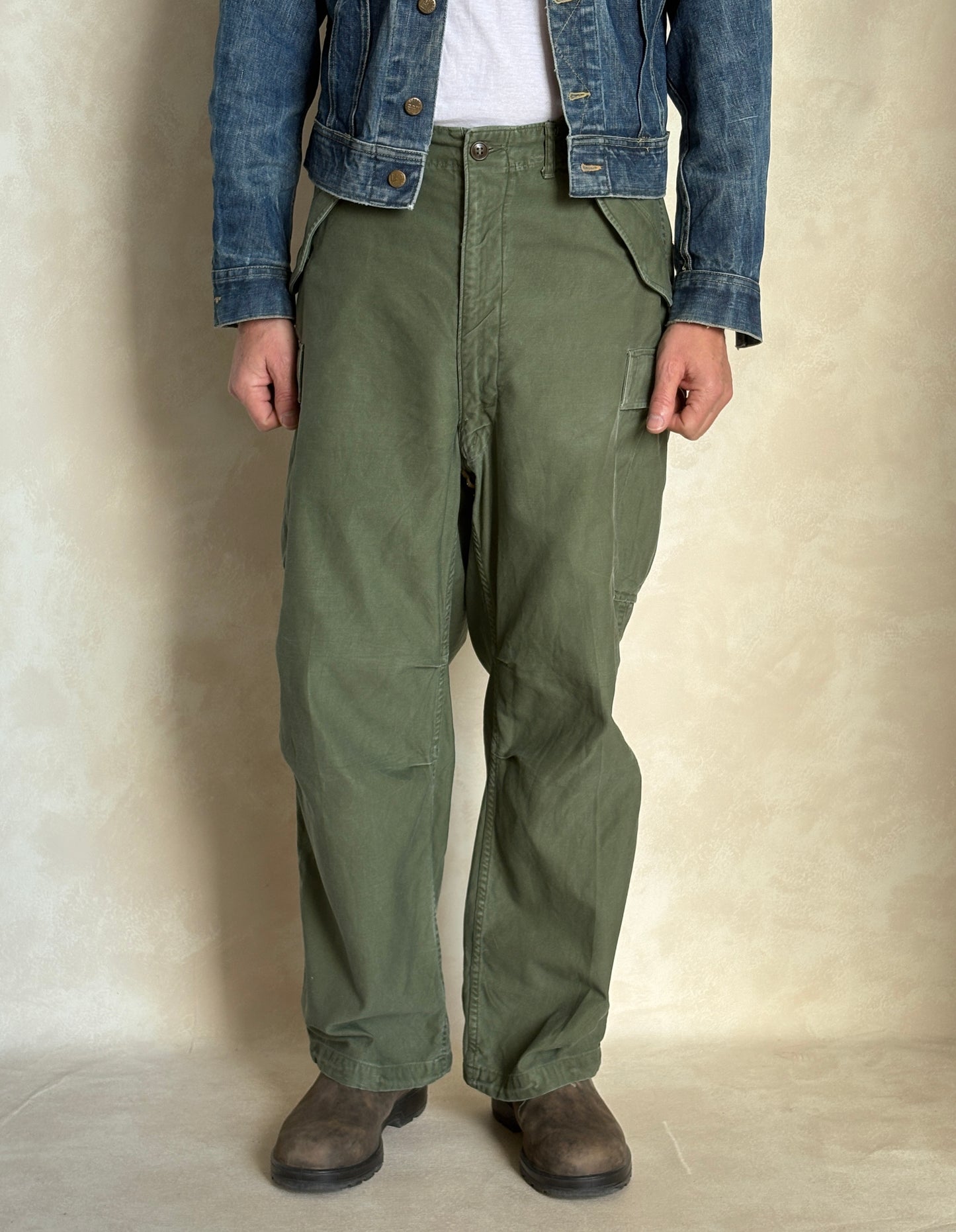 Vintage M-51 US Army Field Cargo Pants – Made in USA - Size Medium-  Military Trousers