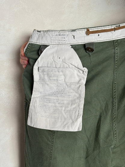 Vintage M-51 US Army Field Cargo Pants – Made in USA - Size Medium-  Military Trousers