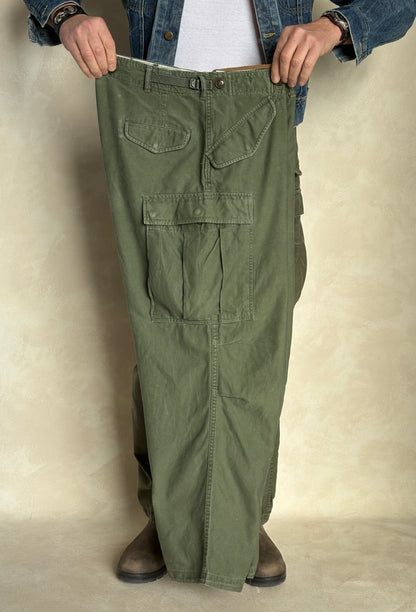 Vintage M-51 US Army Field Cargo Pants – Made in USA - Size Medium-  Military Trousers