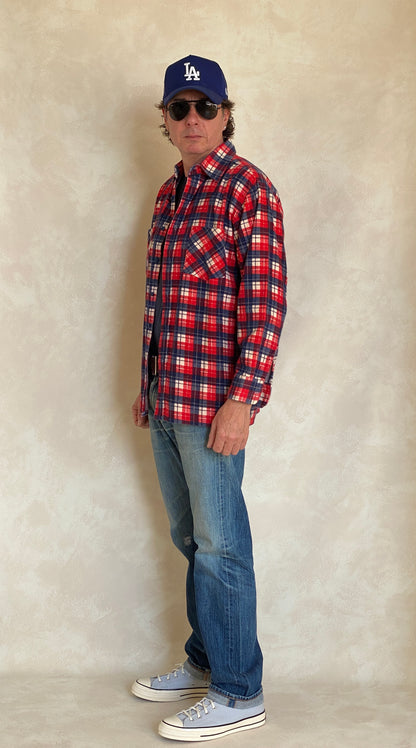 Medium Vintage Flannel Shirt | Classic Retro-AJ357 Studio
