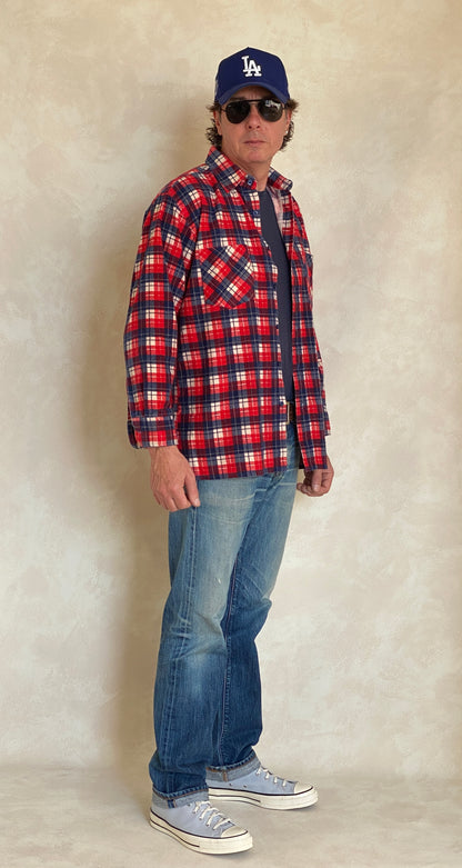 Medium Vintage Flannel Shirt | Classic Retro-AJ357 Studio