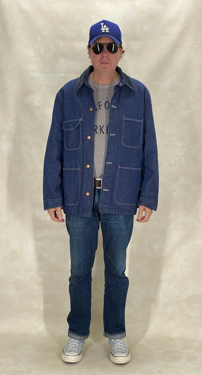 Size 44 US Large. Vintage Blue Bell blanket lined Chore coat work jacket Made in USA-AJ357 Studio