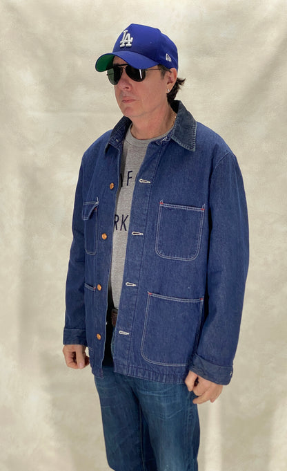 Size 44 US Large. Vintage Blue Bell blanket lined Chore coat work jacket Made in USA-AJ357 Studio