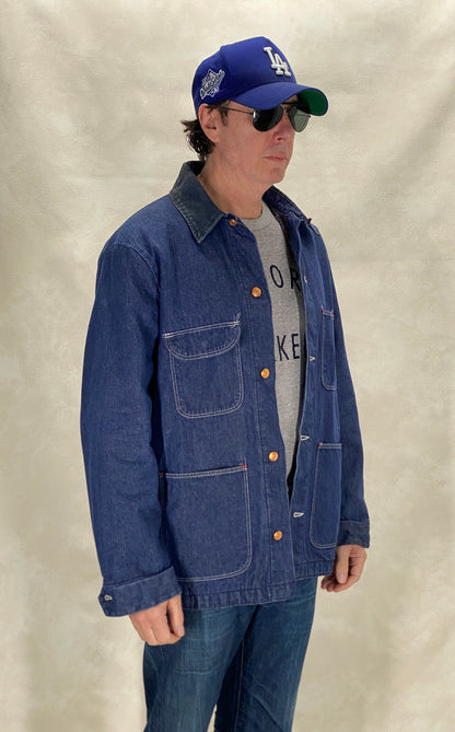 Size 44 US Large. Vintage Blue Bell blanket lined Chore coat work jacket Made in USA-AJ357 Studio