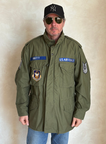 Vintage 1970 M-65 Field Jacket US Air Force Alpha Industries – XL