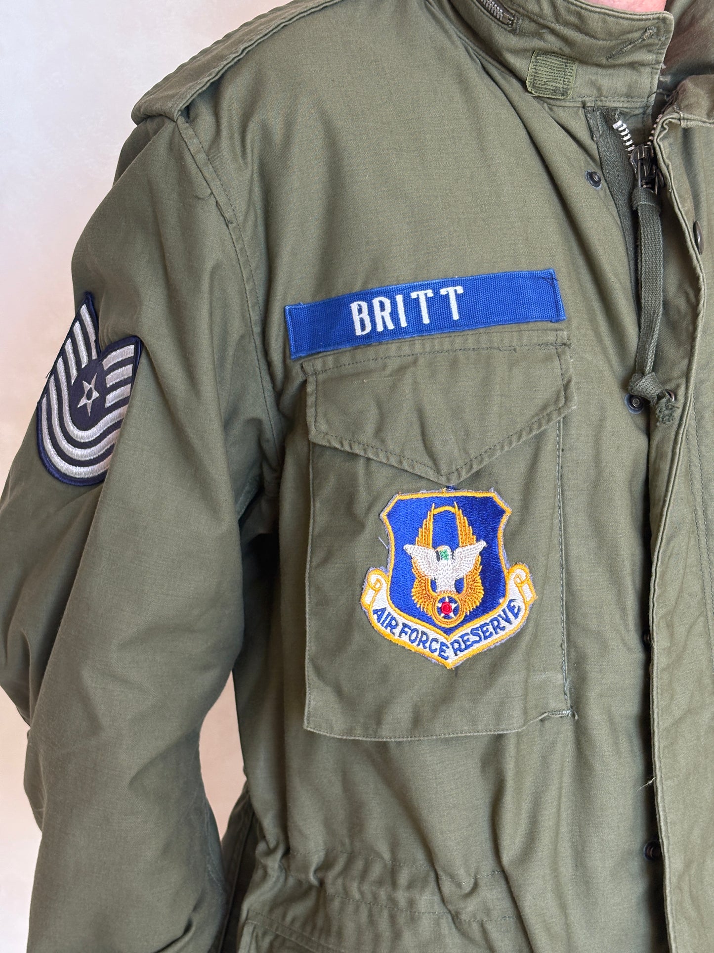 Vintage 1970 M-65 Field Jacket US Air Force Alpha Industries – XL