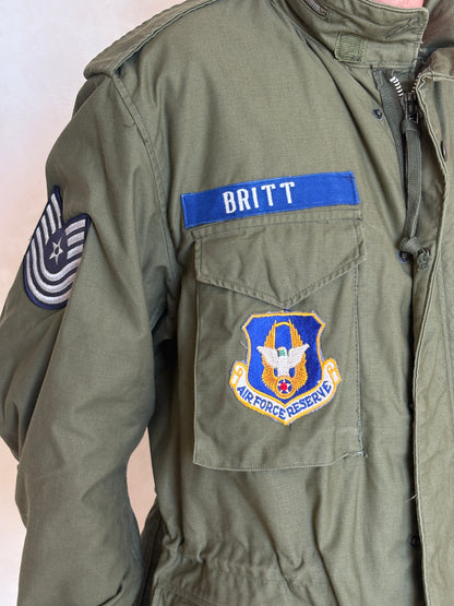 Vintage 1970 M-65 Field Jacket US Air Force Alpha Industries – XL