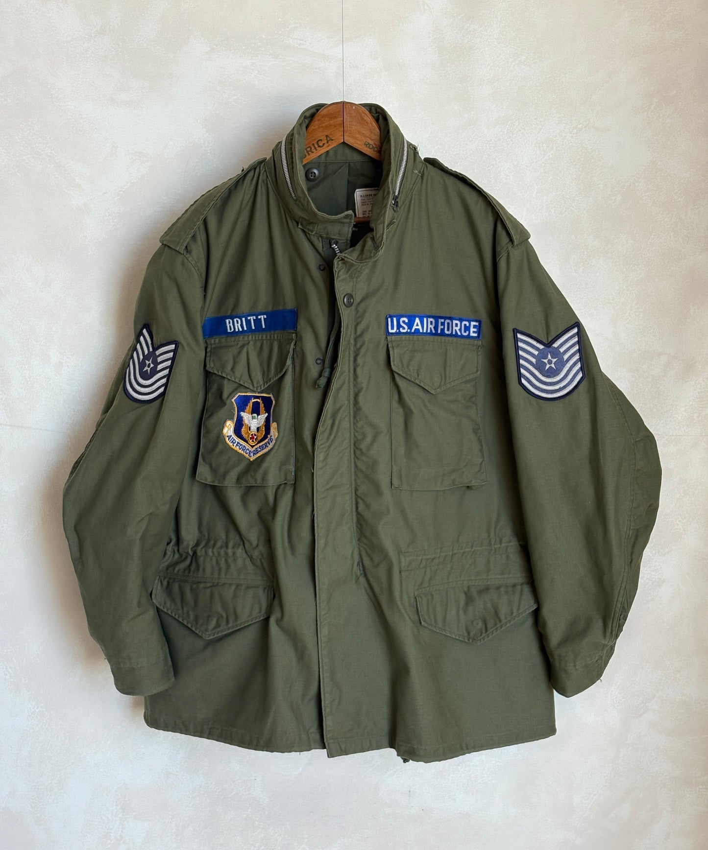 Vintage 1970 M-65 Field Jacket US Air Force Alpha Industries – XL