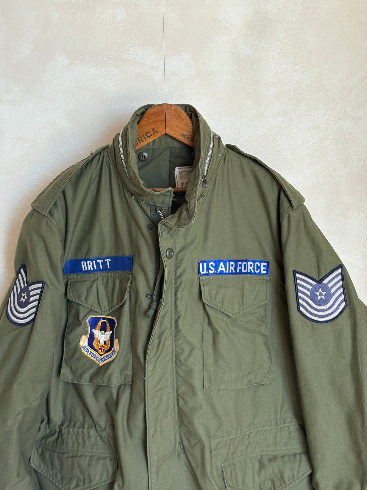 Vintage 1970 M-65 Field Jacket US Air Force Alpha Industries – XL