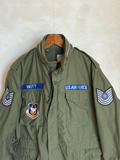 Vintage 1970 M-65 Field Jacket US Air Force Alpha Industries – XL