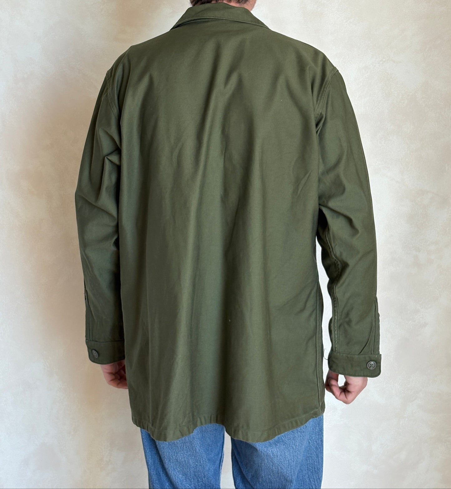 XL, Authentic 1966 US Army OG-107 Fatigue Shirt – Vietnam War Era Small