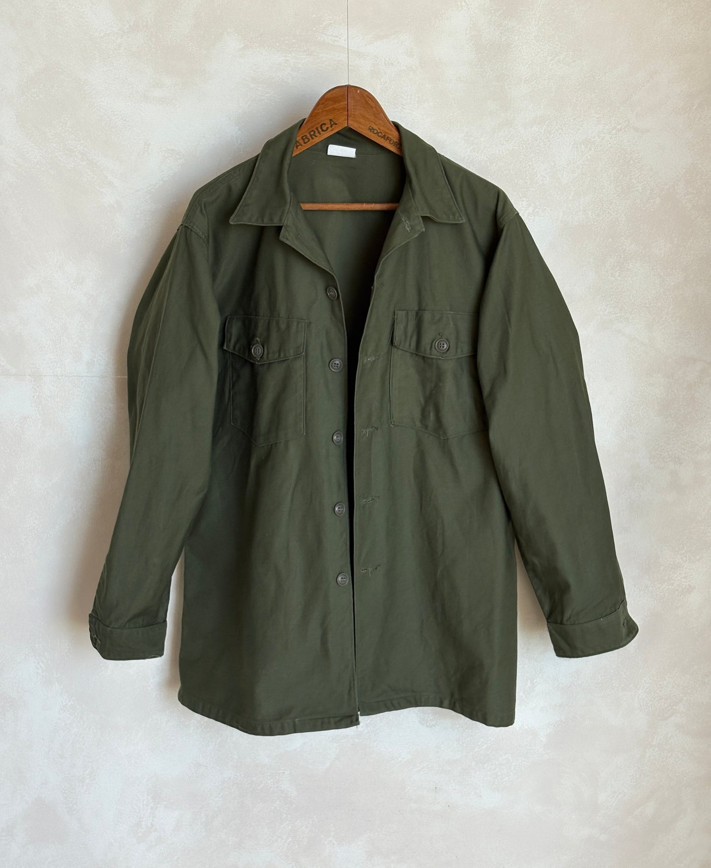 XL, Authentic 1966 US Army OG-107 Fatigue Shirt – Vietnam War Era Small