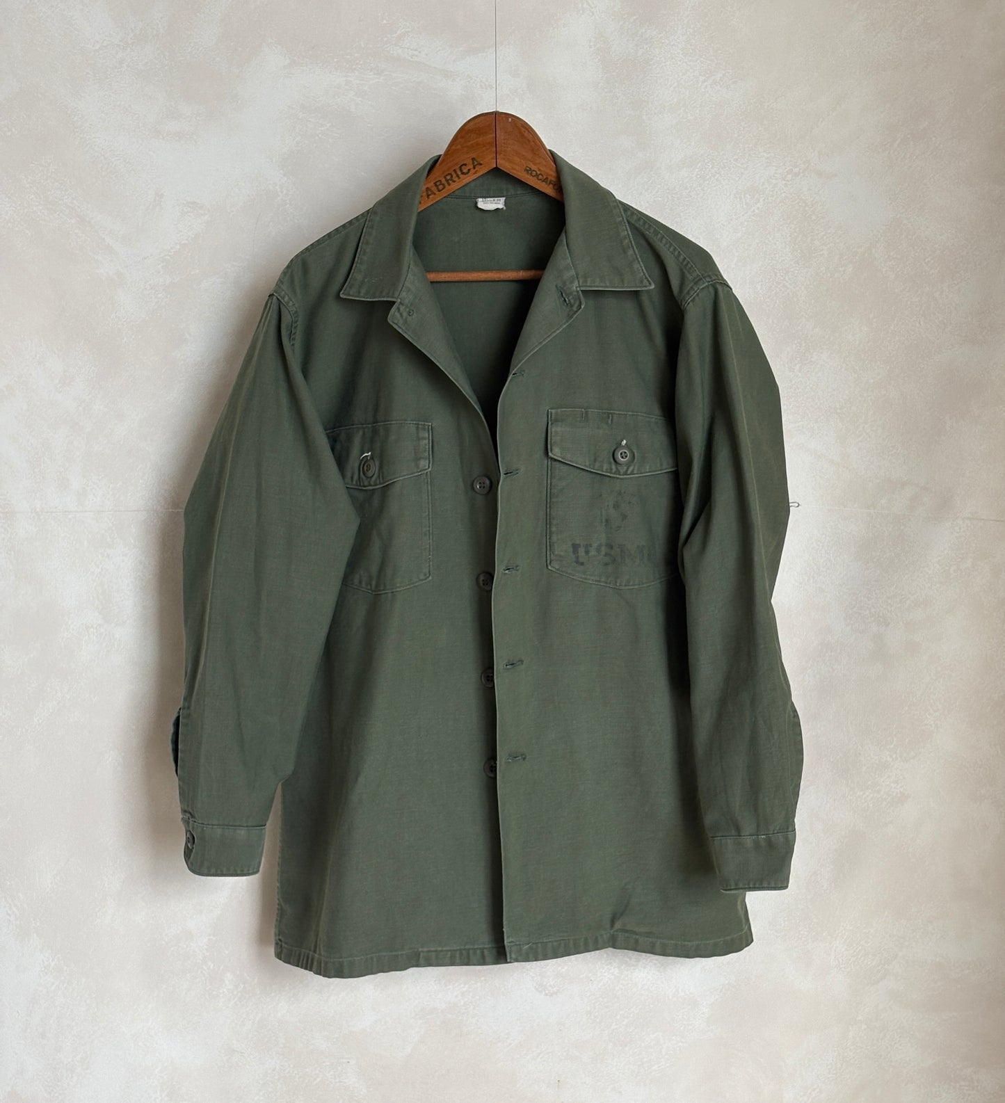 XL, Authentic 1966 US Army OG-107 Fatigue Shirt – Vietnam War Era Small