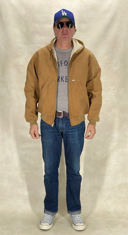 Size X Large. 90s Vintage hooded Carhartt jacket Made in USA - Authentic Workwear Style-AJ357 Studio
