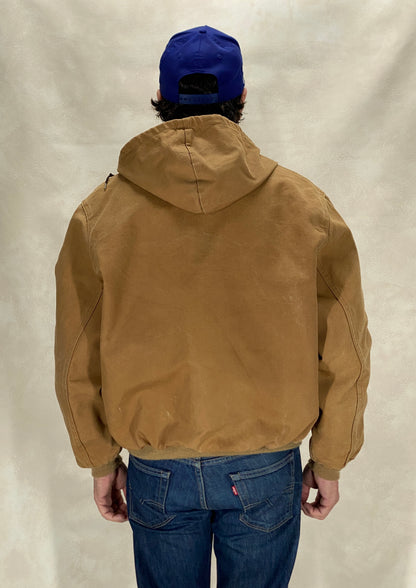 Size X Large. 90s Vintage hooded Carhartt jacket Made in USA - Authentic Workwear Style-AJ357 Studio