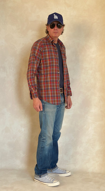 Small Vintage 80’s Levi's Plaid Shirt | Made in USA | Classic Retro Style | USA Vintage BCN-AJ357 Studio
