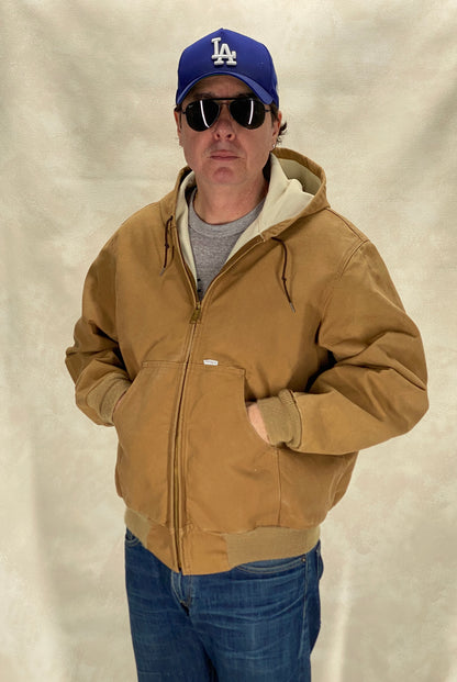 Size X Large. 90s Vintage hooded Carhartt jacket Made in USA - Authentic Workwear Style-AJ357 Studio
