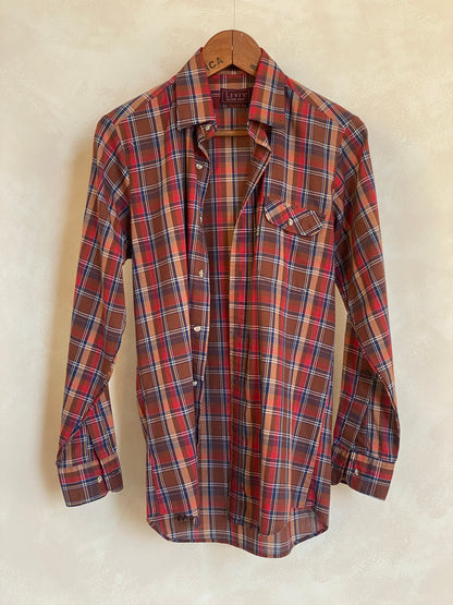 Small Vintage 80’s Levi's Plaid Shirt | Made in USA | Classic Retro Style | USA Vintage BCN-AJ357 Studio