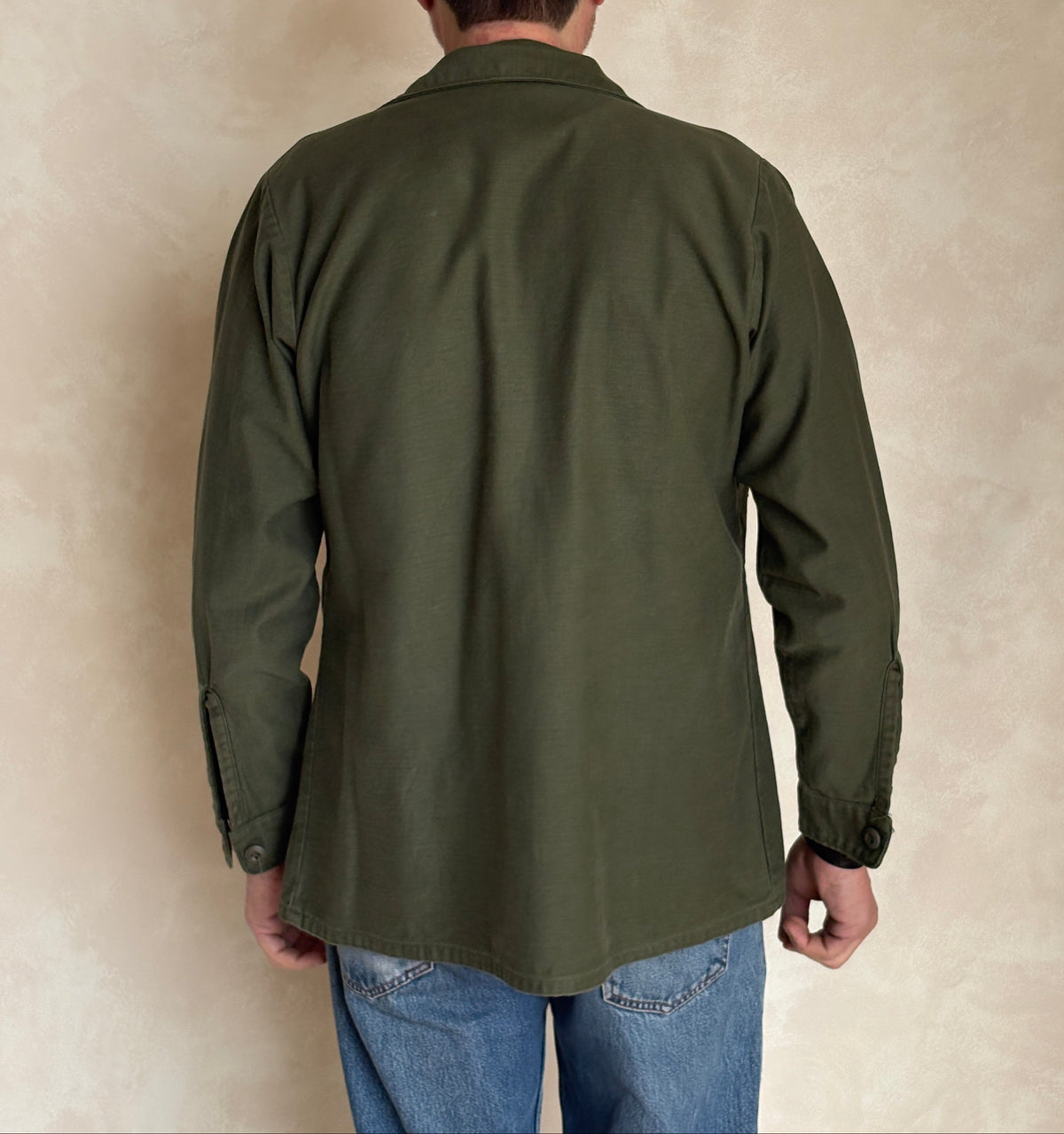 Med. Authentic 1976 US Air Force OG-107 Fatigue Shirt – Military-AJ357 Studio