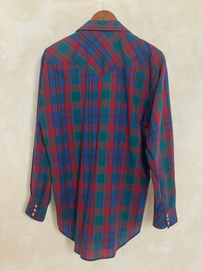 Large. Vintage 90’s plaid Flannel western shirt-AJ357 Studio