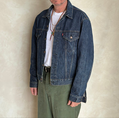 Size 48US / 58EU. Vintage Early 70s 2 pocket Levi’s Denim Jacket 70505 – Single Stitch, Made in USA
