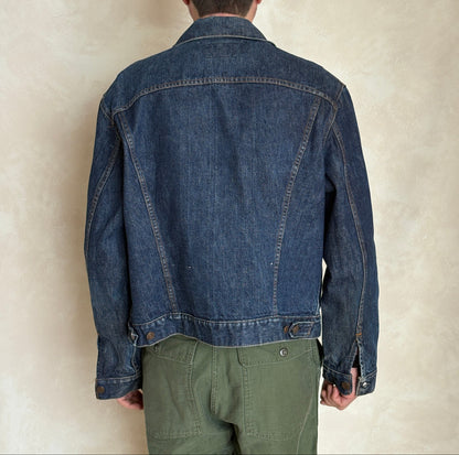Size 48US / 58EU. Vintage Early 70s 2 pocket Levi’s Denim Jacket 70505 – Single Stitch, Made in USA