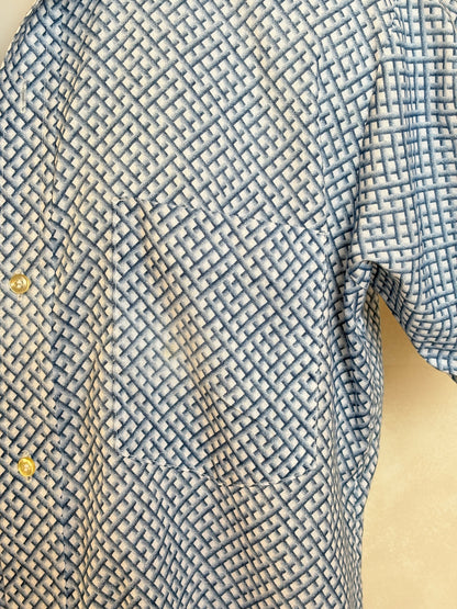 Size M. Vintage 70’s Patterned Shirt – Bold Print – Festival / Boho Retro Style-AJ357 Studio